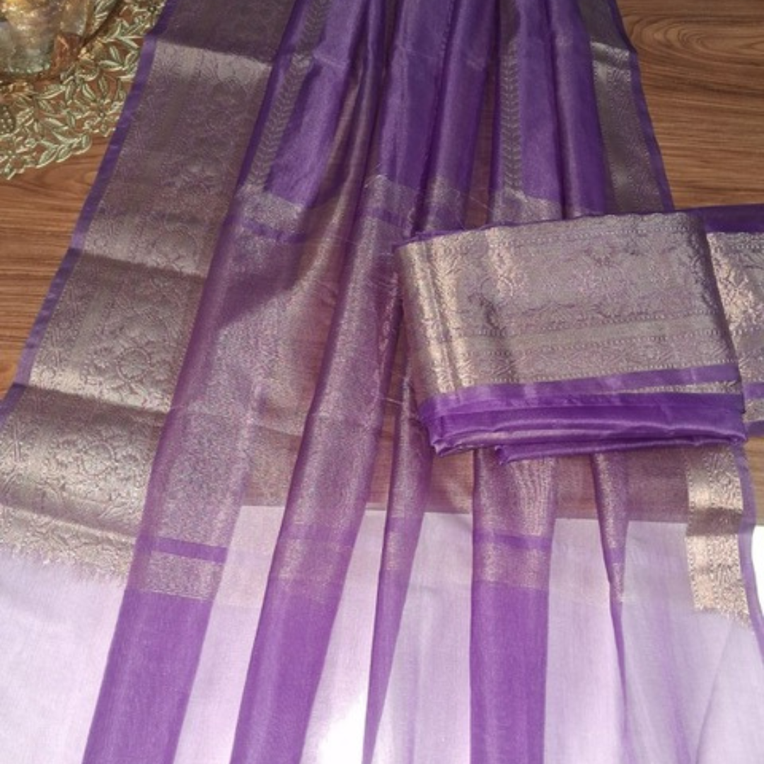 Kora Zari Organza saree