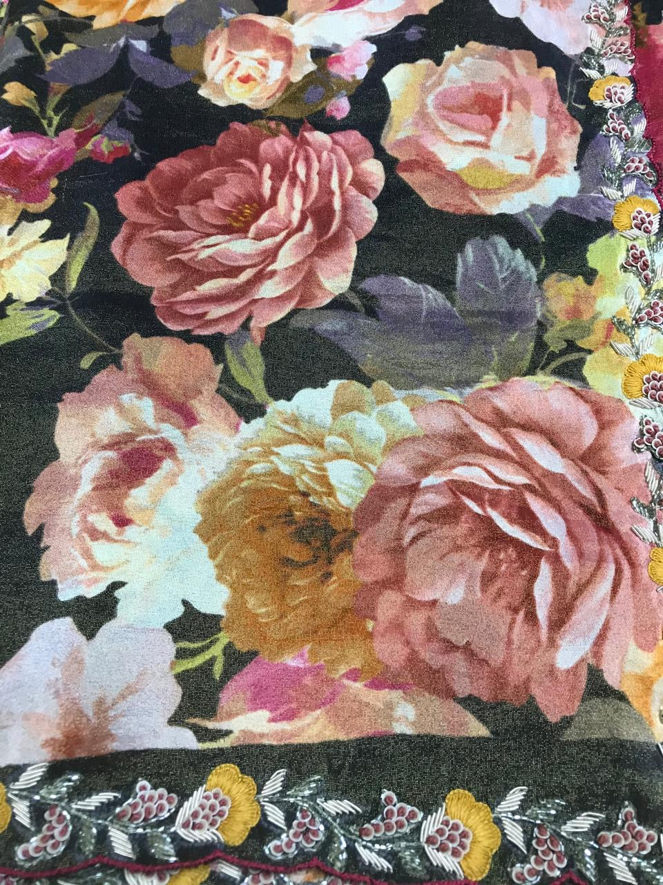 Pure Tissue Saree with Hand Embroidery