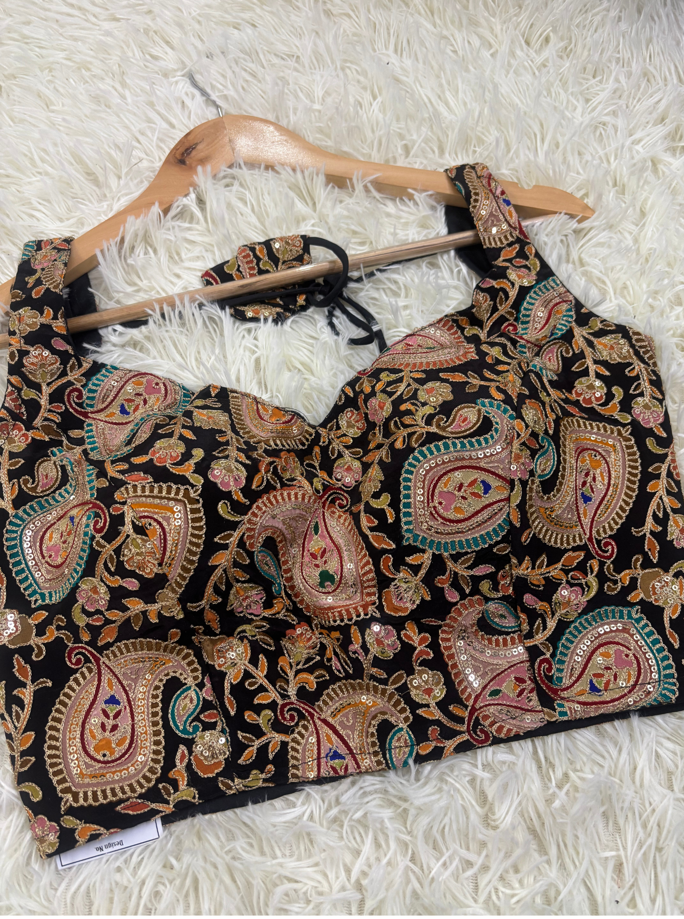 Crepe Blouse with Pita Zari