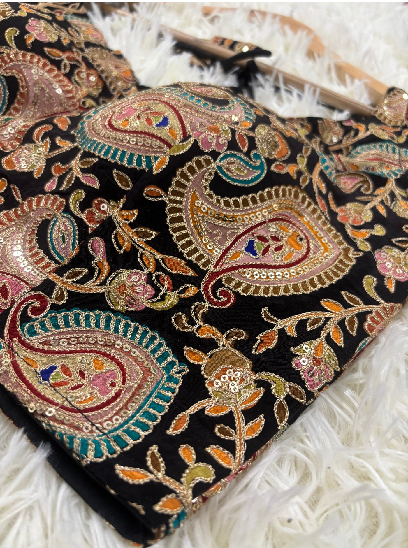 Crepe Blouse with Pita Zari