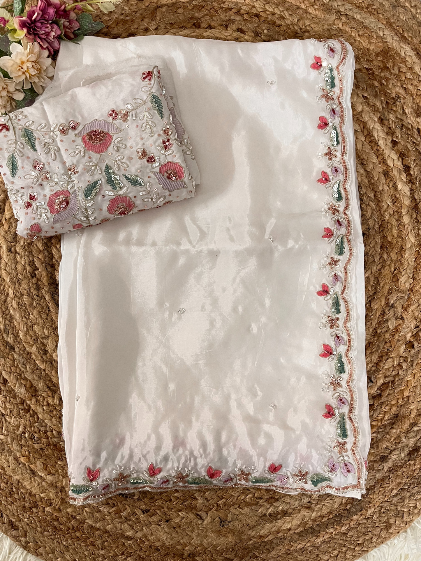 Viscose Crepe Featherlite with Handwork