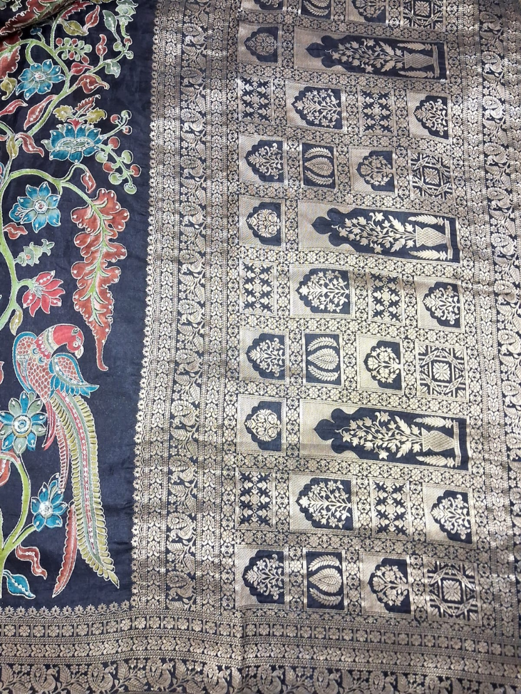 Dola Silk with Kalamkari Design