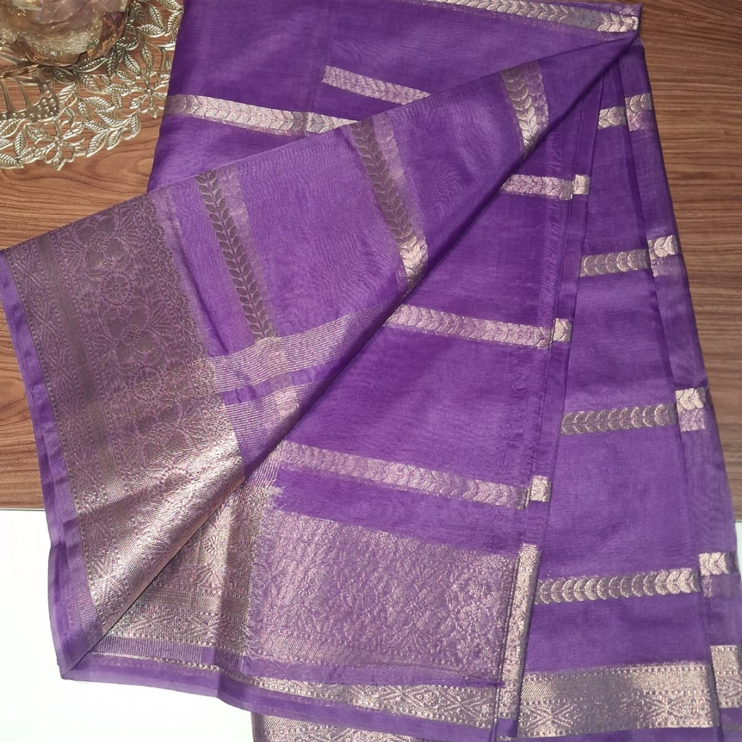 Kora Zari Organza saree