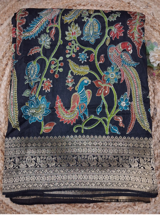 Dola Silk with Kalamkari Design