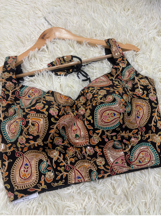 Crepe Blouse with Pita Zari