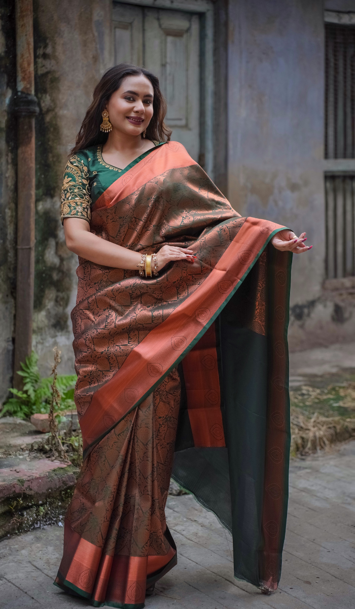Green Kanchipuram Saree