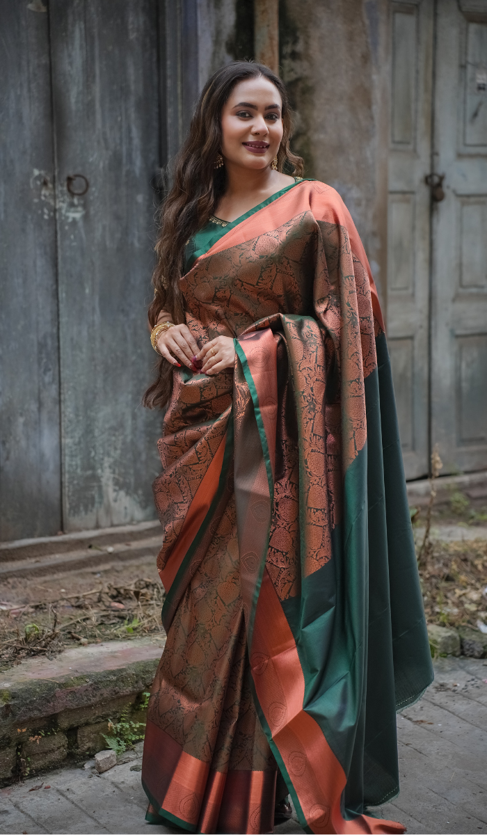 Green Kanchipuram Saree