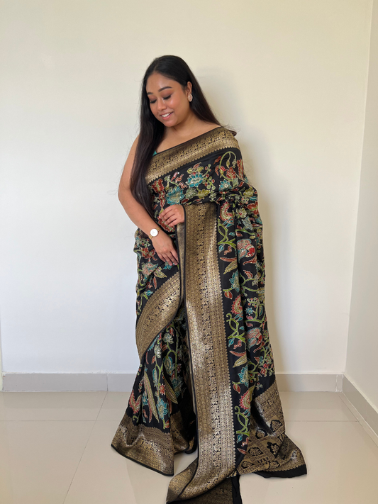 Dola Silk with Kalamkari Design