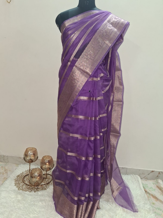 Kora Zari Organza saree
