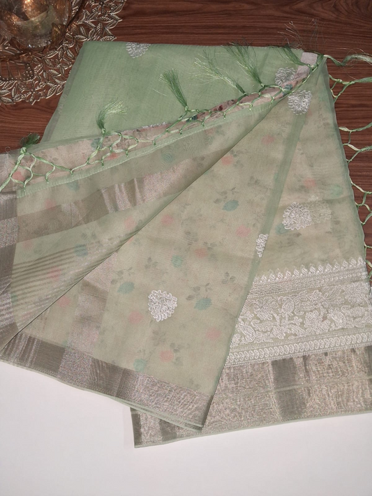 Organza Saree with Resham Work