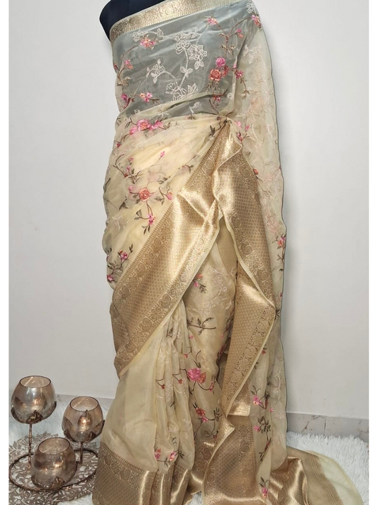Organza with Resham Work