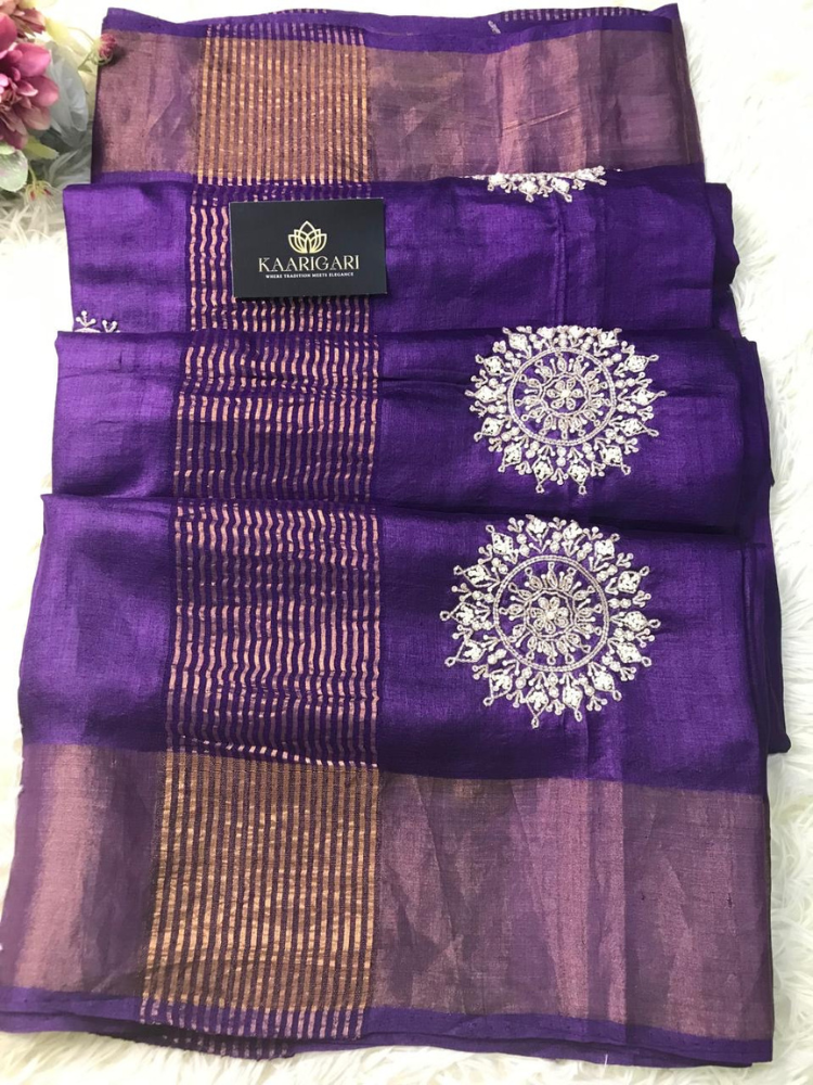 Pure Tussar Saree with Handwork