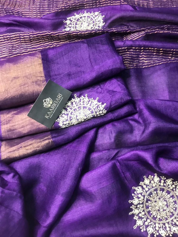 Pure Tussar Saree with Handwork