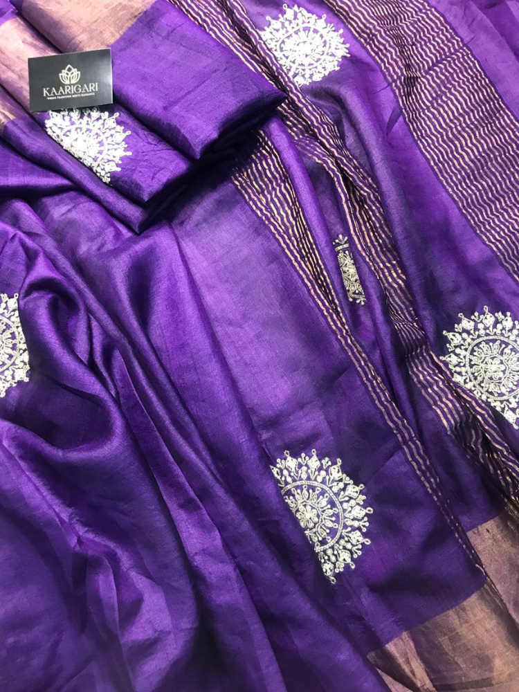 Pure Tussar Saree with Handwork