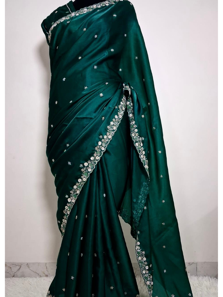 Organza Saree with Hand Embroidery