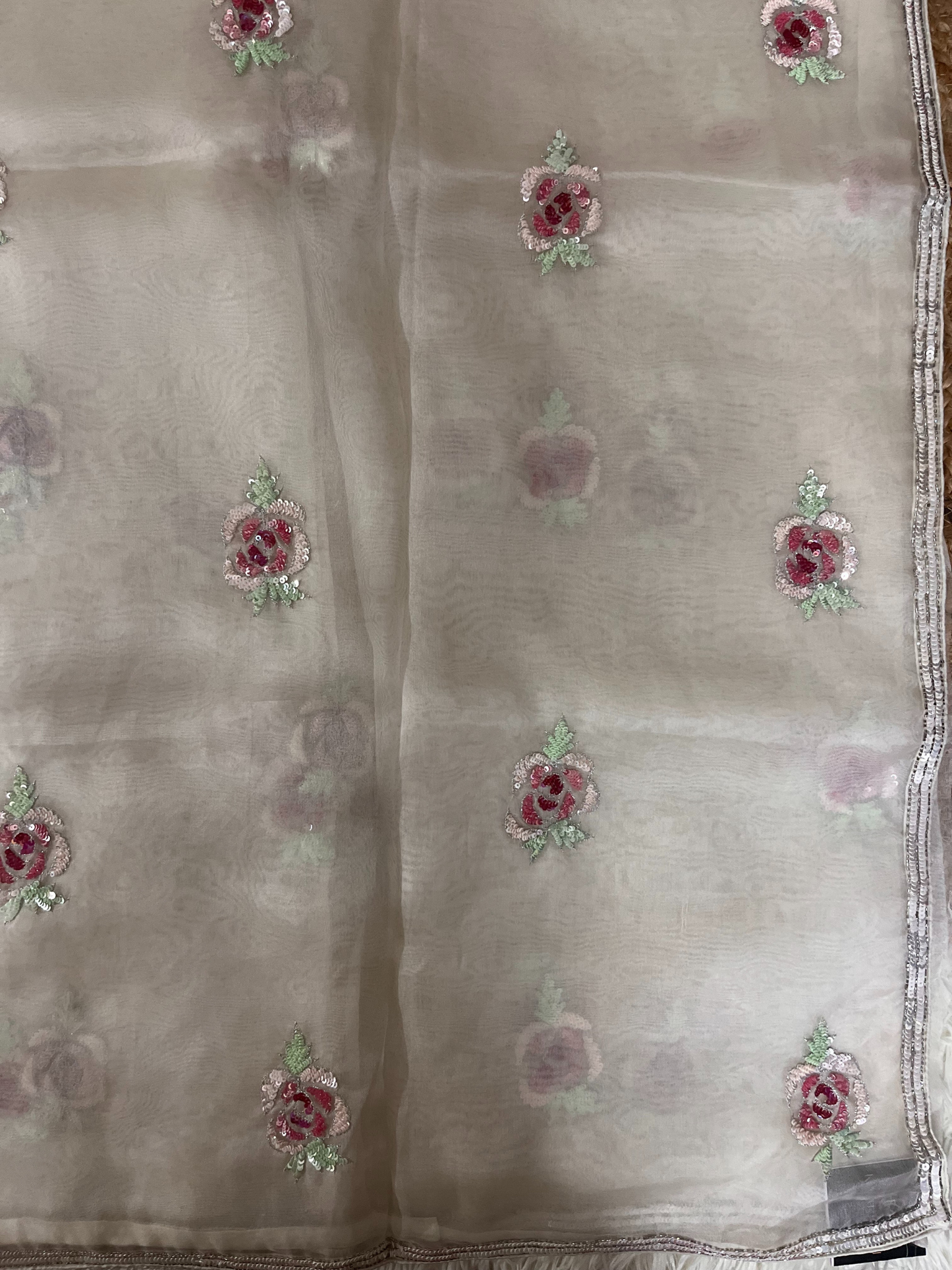 Pure Organza with Handwork