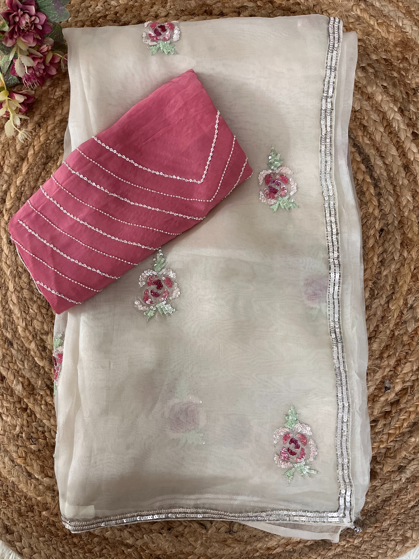 Pure Organza with Handwork