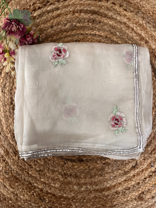 Pure Organza with Handwork