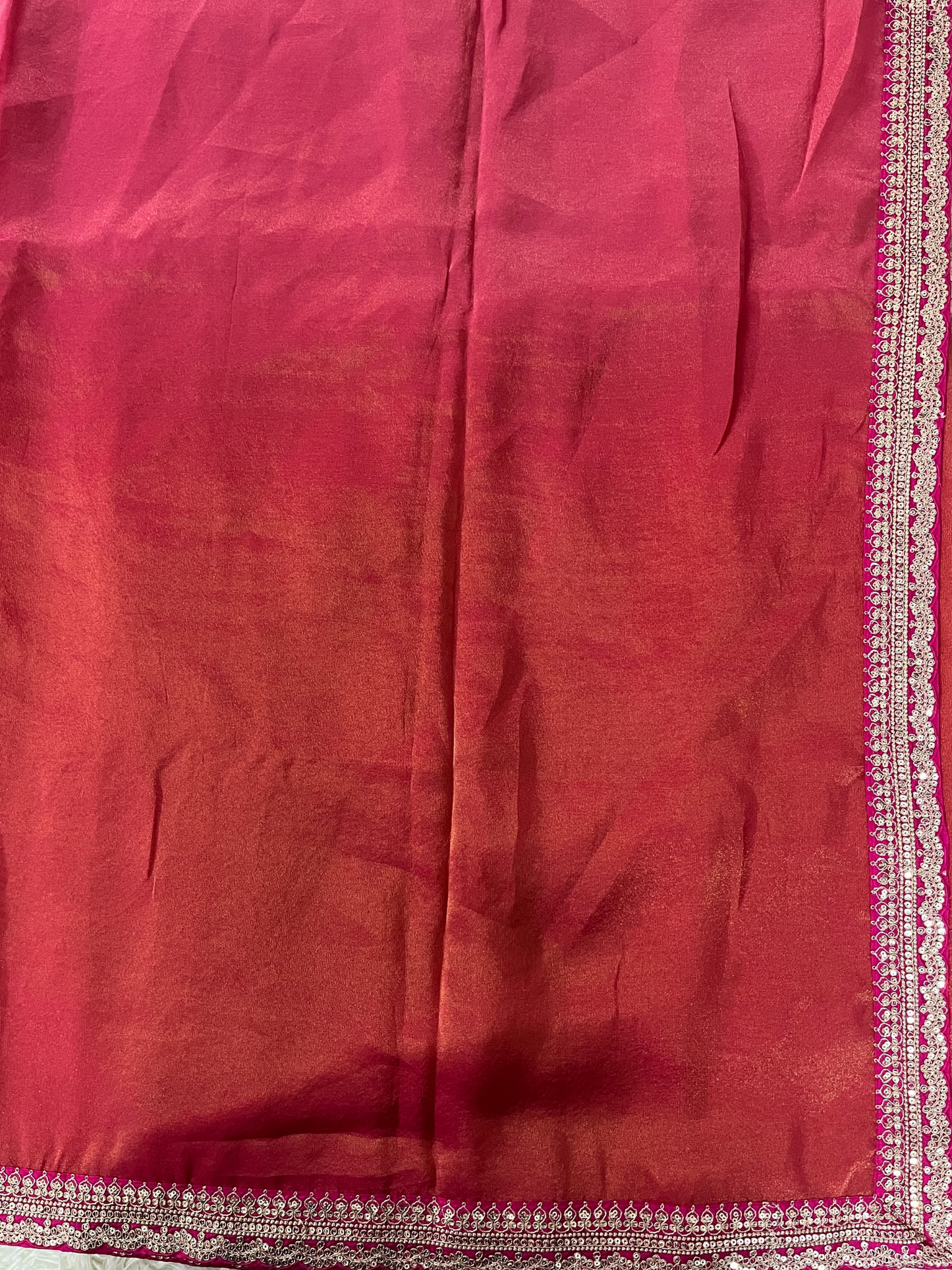 Tissue Designer Saree In Shaded Dye